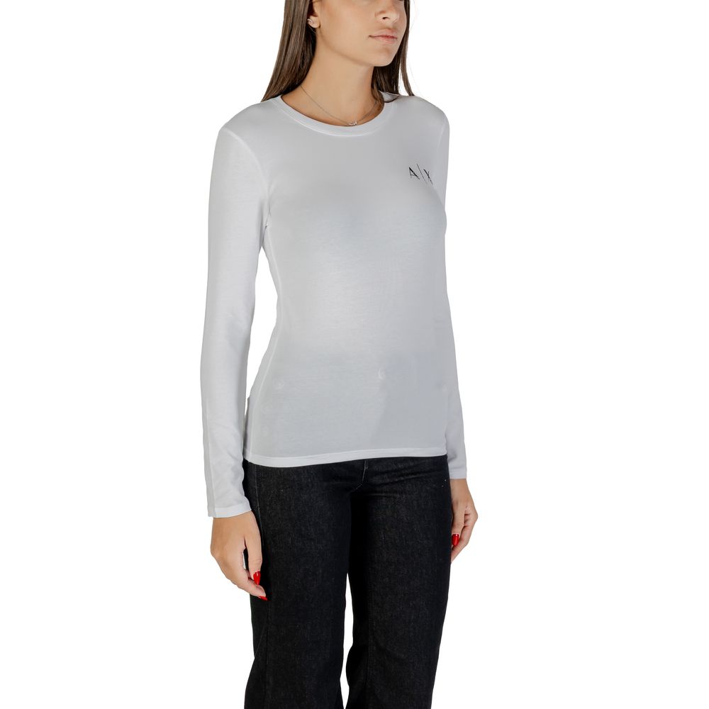 Armani Exchange Women's White Cotton T-Shirt