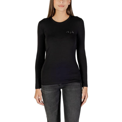 Armani Exchange Black Cotton T-Shirt for Women