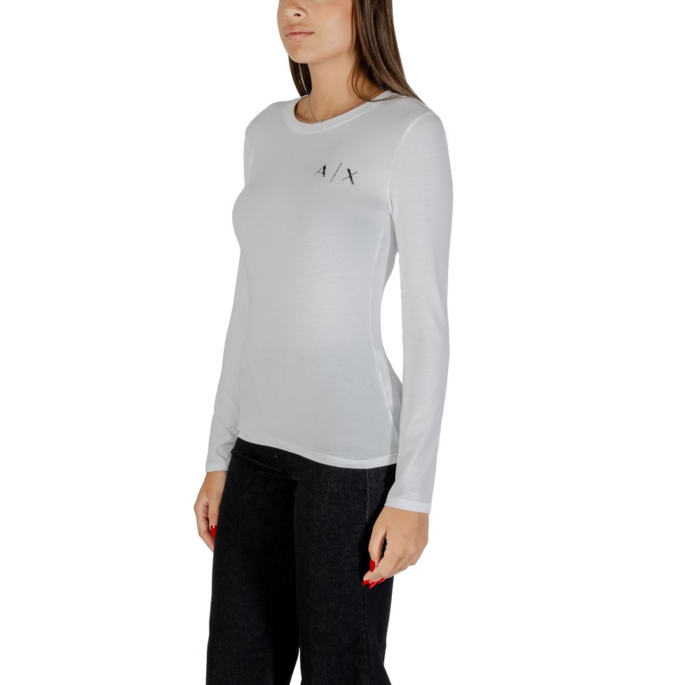 Armani Exchange Women's White Cotton T-Shirt