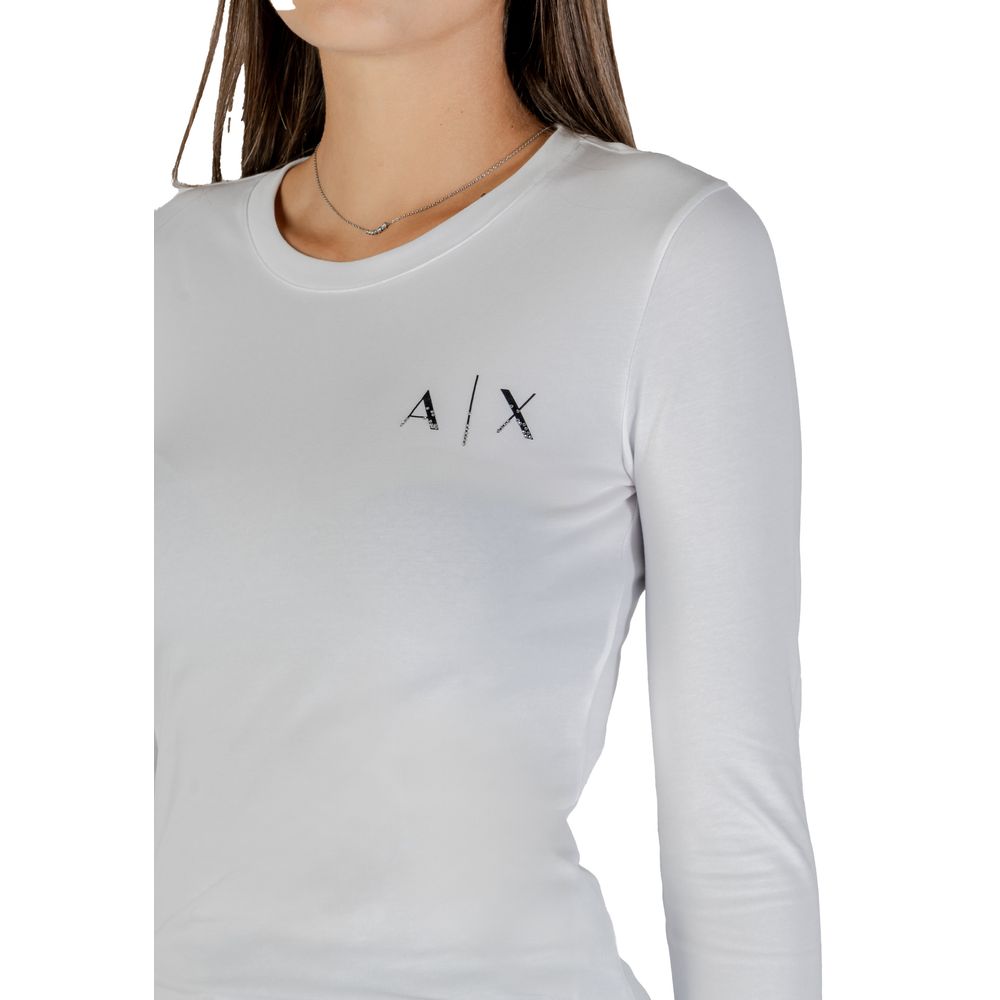 Armani Exchange Women's White Cotton T-Shirt
