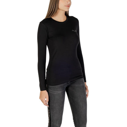 Armani Exchange Black Cotton T-Shirt for Women