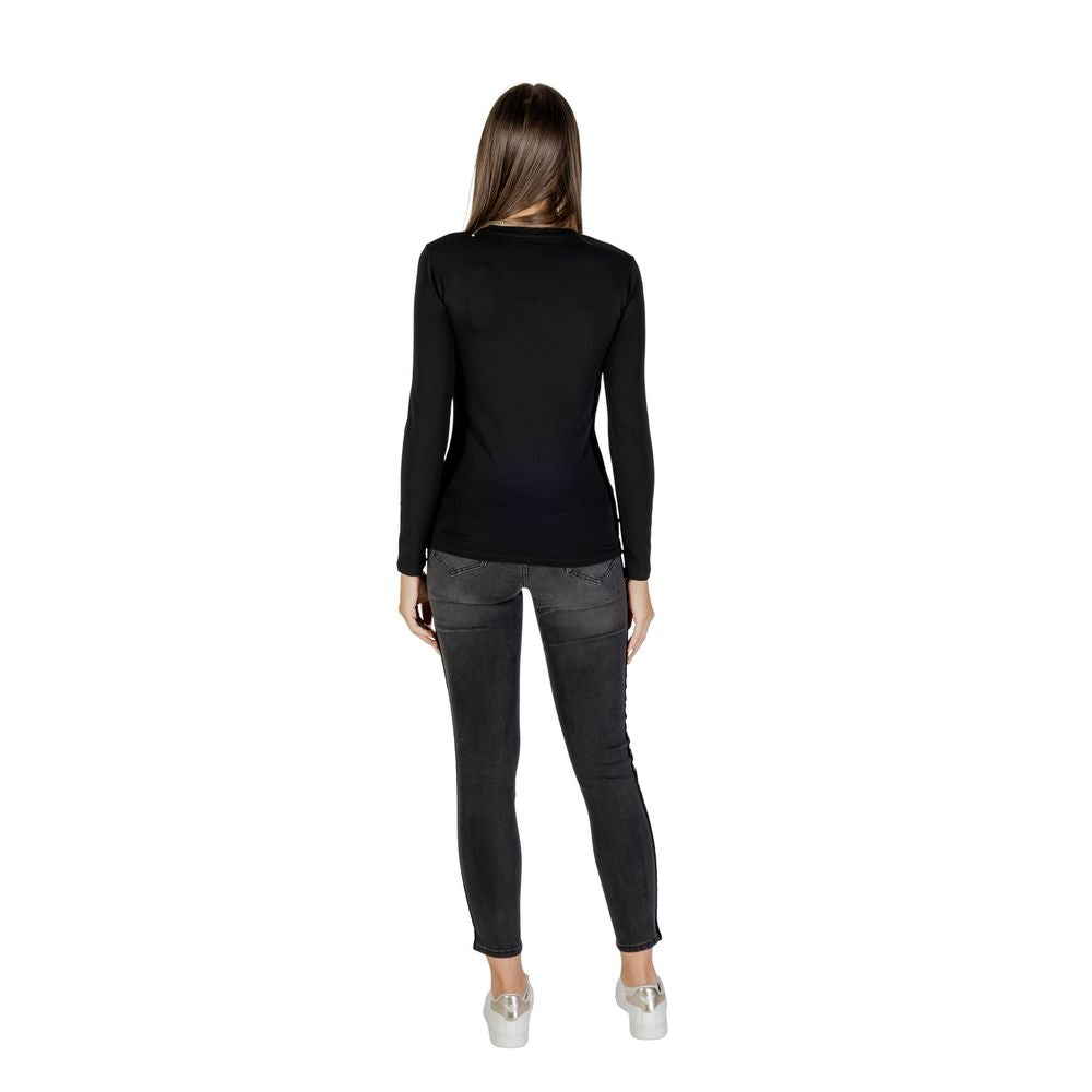 Armani Exchange Black Cotton T-Shirt for Women