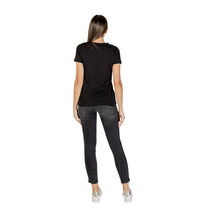 Armani Exchange Black Cotton T-Shirt for Women