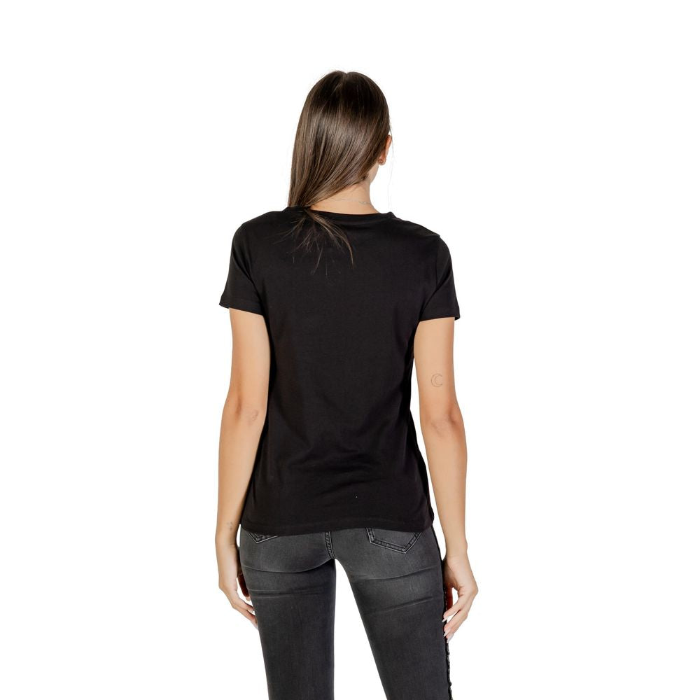 Armani Exchange Black Cotton T-Shirt for Women