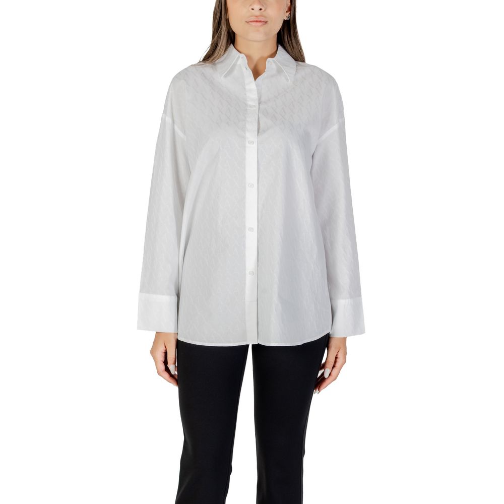 Armani Exchange White Cotton Blouse - Modern Elegance Meets Comfort