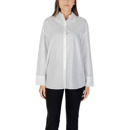 Armani Exchange White Cotton Blouse - Modern Elegance Meets Comfort