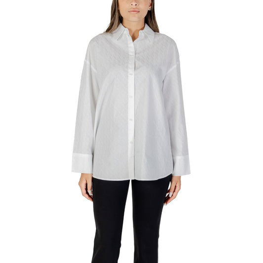 Armani Exchange White Cotton Blouse - Modern Elegance Meets Comfort