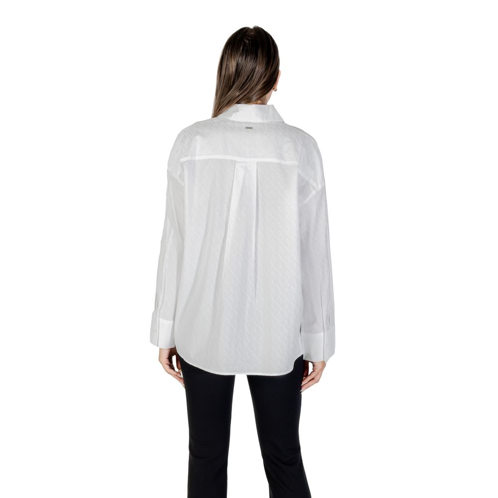 Armani Exchange White Cotton Blouse - Modern Elegance Meets Comfort