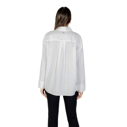 Armani Exchange White Cotton Blouse - Modern Elegance Meets Comfort