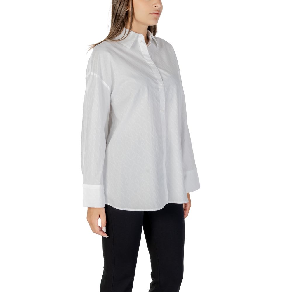 Armani Exchange White Cotton Blouse - Modern Elegance Meets Comfort