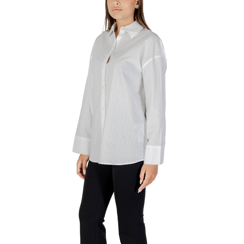 Armani Exchange White Cotton Blouse - Modern Elegance Meets Comfort
