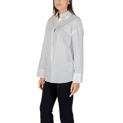 Armani Exchange White Cotton Blouse - Modern Elegance Meets Comfort
