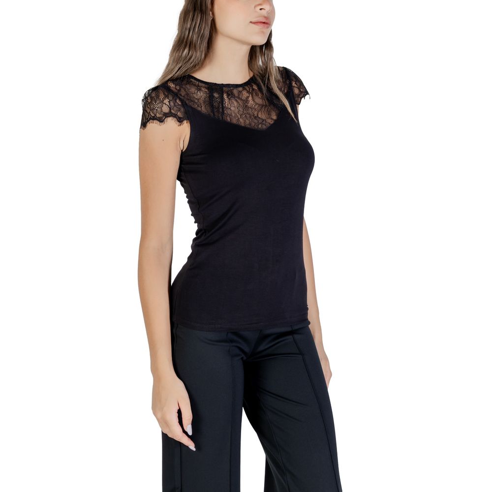 Morgan De Toi Black Viscose Blouse - Elegance and Comfort Redefined
