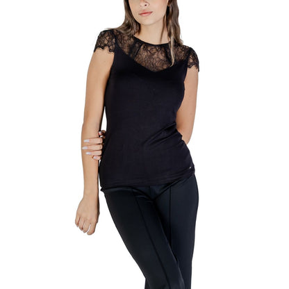 Morgan De Toi Black Viscose Blouse - Elegance and Comfort Redefined