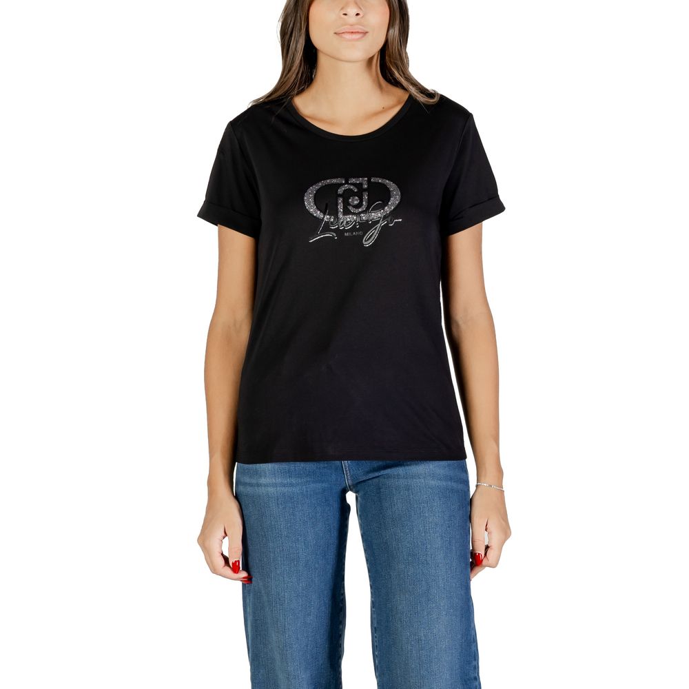 Liu Jo Black Cotton T-Shirt - Effortlessly Chic Essential