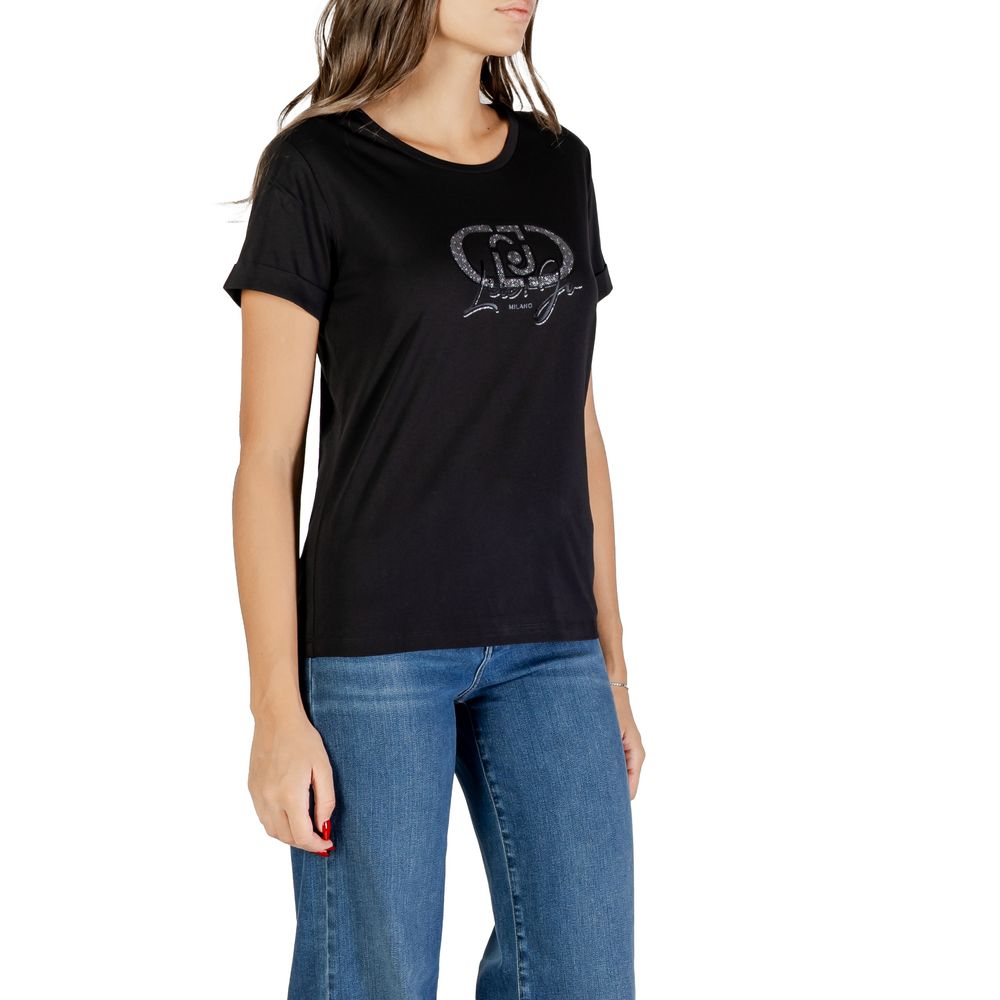Liu Jo Black Cotton T-Shirt - Effortlessly Chic Essential
