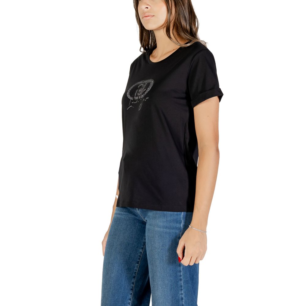 Liu Jo Black Cotton T-Shirt - Effortlessly Chic Essential