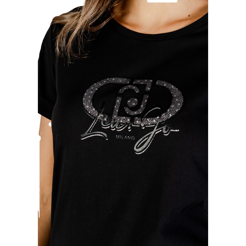 Liu Jo Black Cotton T-Shirt - Effortlessly Chic Essential