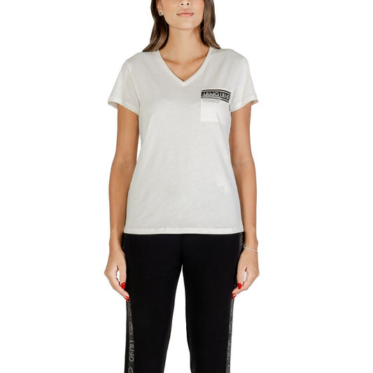 Liu Jo White Cotton T-Shirt - Effortless Sophistication for Every Occasion