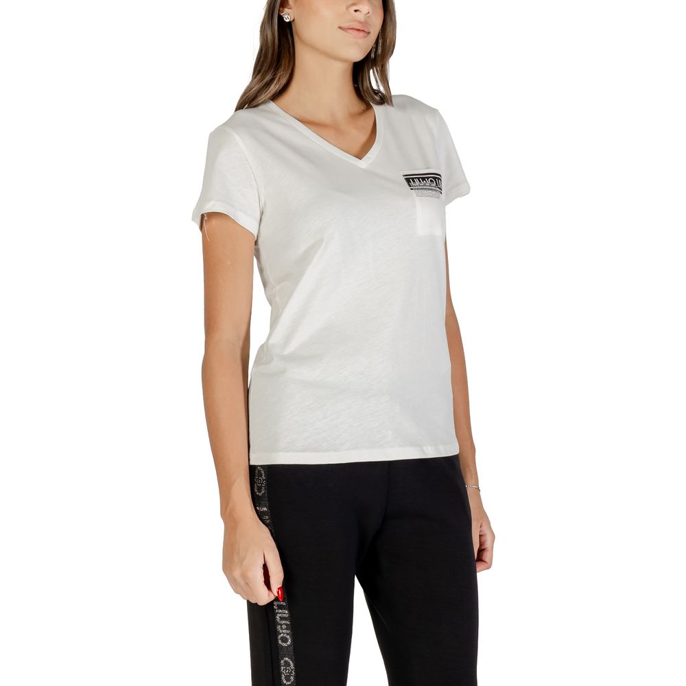 Liu Jo White Cotton T-Shirt - Effortless Sophistication for Every Occasion