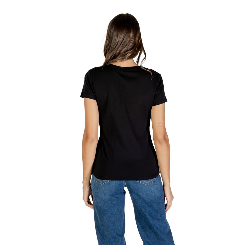 Liu Jo Black Cotton T-Shirt - Elegant Casual Essential