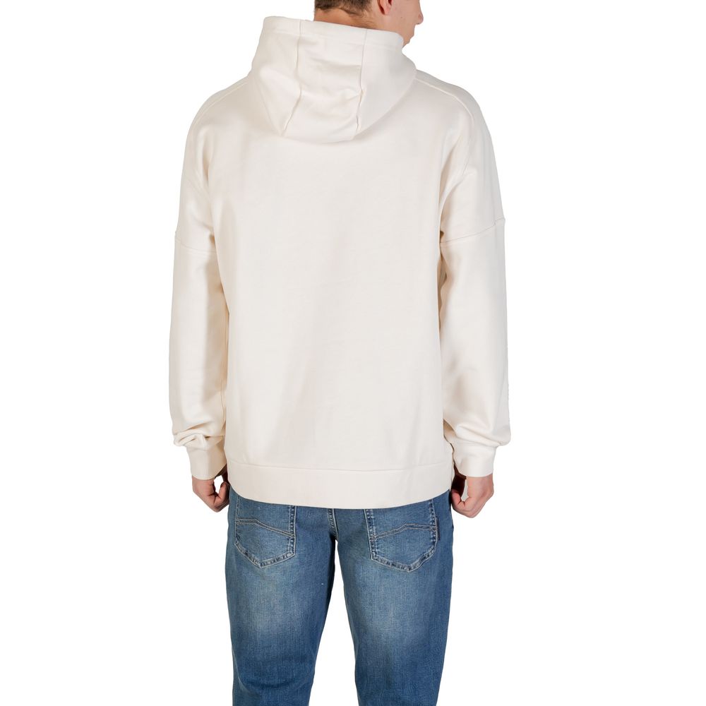 EA7 Emporio Armani White & Black Cotton Hoodie
