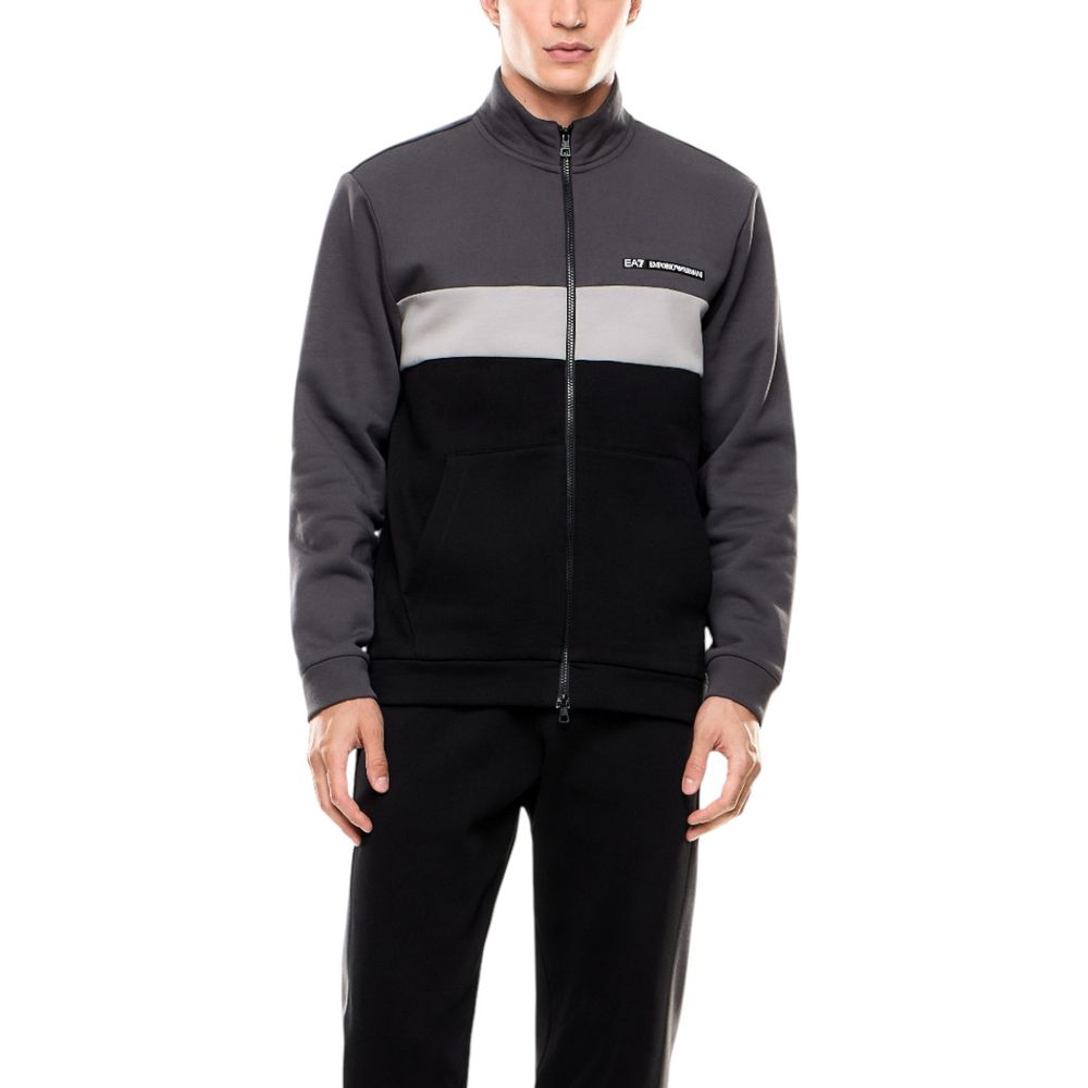 EA7 Emporio Armani Black Cotton Tracksuit