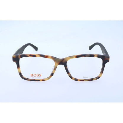 Hugo Boss Brown Acetate Glasses – Square Frame, 54mm