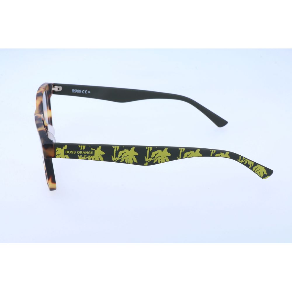 Hugo Boss Brown Acetate Glasses – Square Frame, 54mm