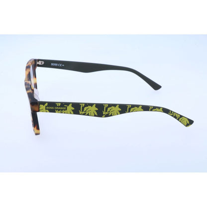 Hugo Boss Brown Acetate Glasses – Square Frame, 54mm