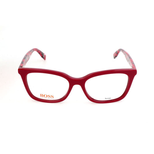 Hugo Boss Women’s Optical Glasses – Red Full-Rim Frame, 52mm