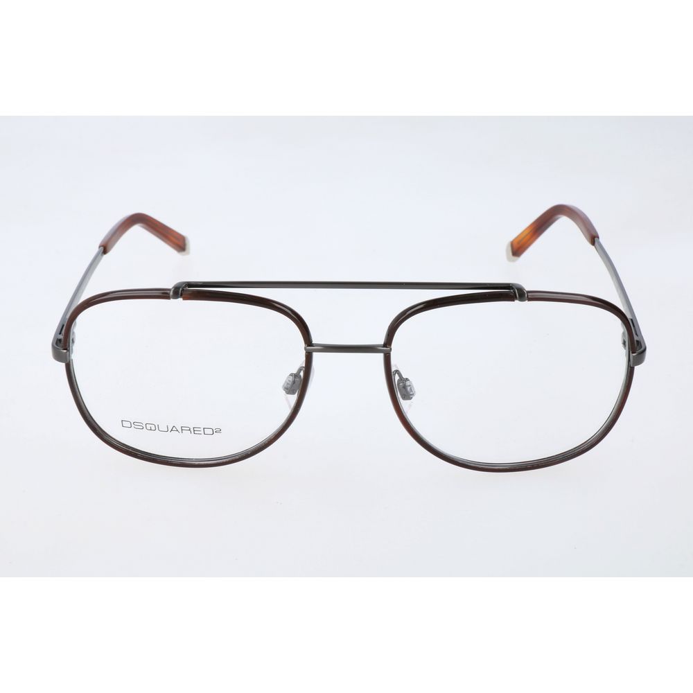 Dsquared² Men's Optical Glasses – Brown Metal Frames, 53mm