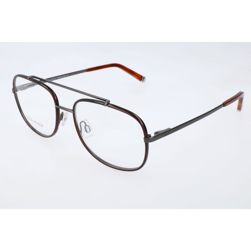 Dsquared² Men's Optical Glasses – Brown Metal Frames, 53mm