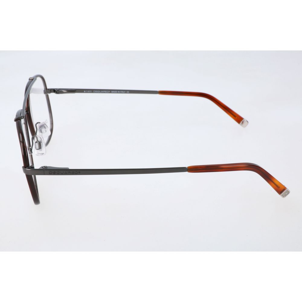 Dsquared² Men's Optical Glasses – Brown Metal Frames, 53mm
