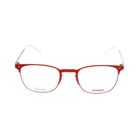 Carrera Men's Optical Glasses – Red Stainless Steel Frame, 50mm