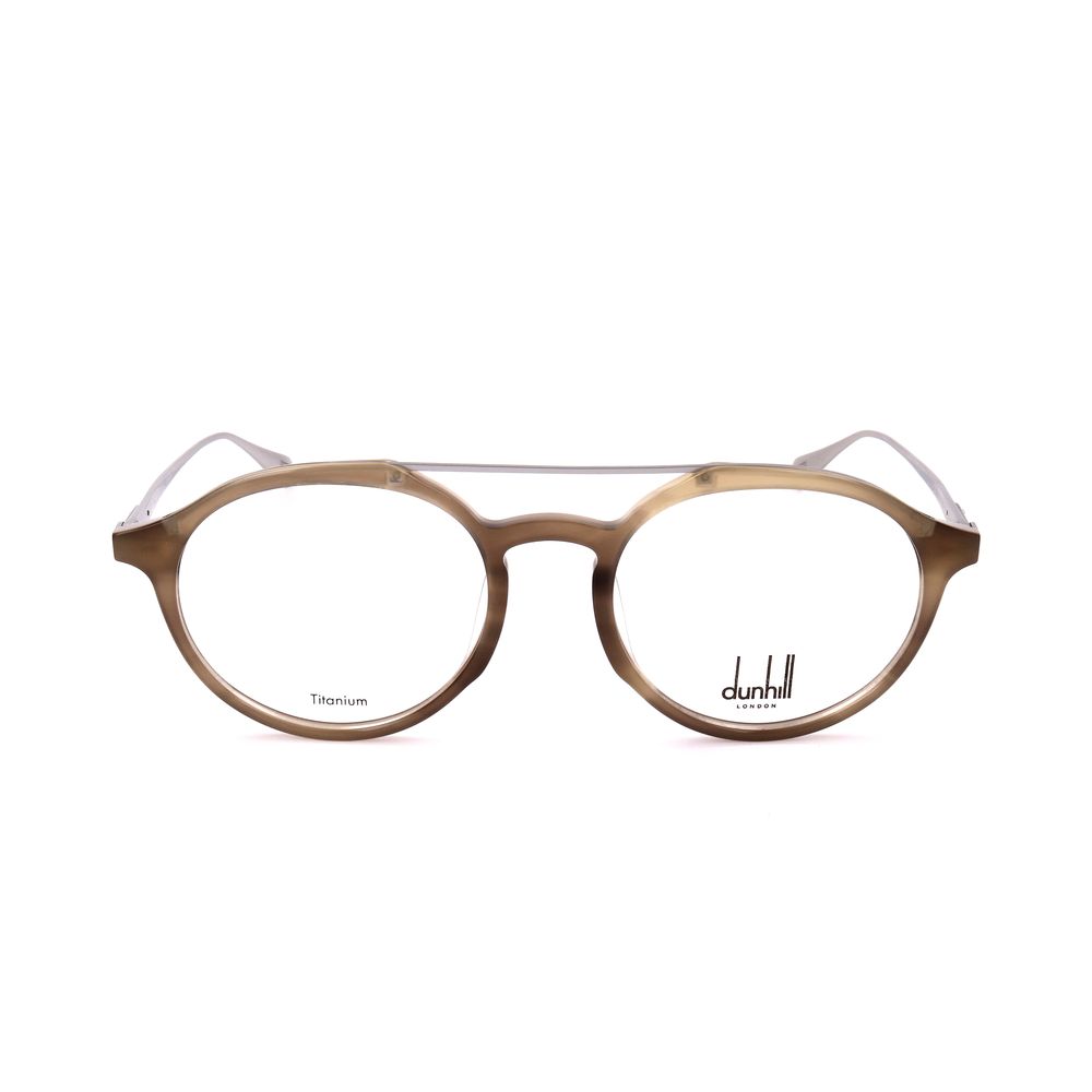 Dunhill Men's Optical Glasses – Beige Square Frame, 50mm