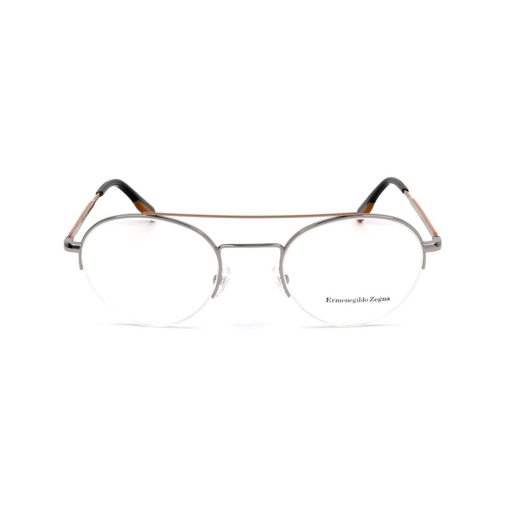 Ermenegildo Zegna Men's Optical Glasses – Gray Metal Frame, 51mm