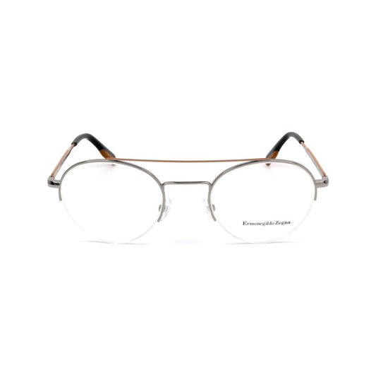 Ermenegildo Zegna Men's Optical Glasses – Gray Metal Frame, 51mm