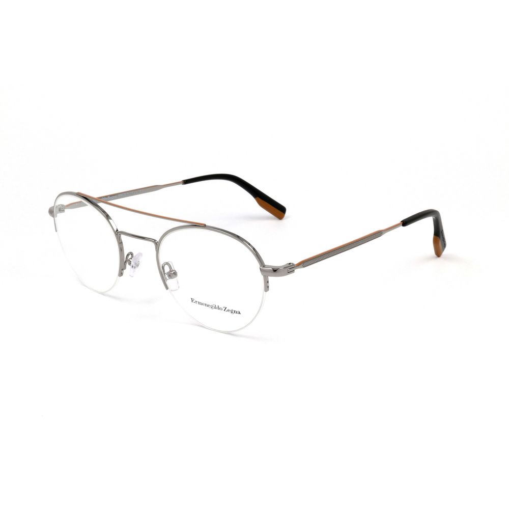 Ermenegildo Zegna Men's Optical Glasses – Gray Metal Frame, 51mm