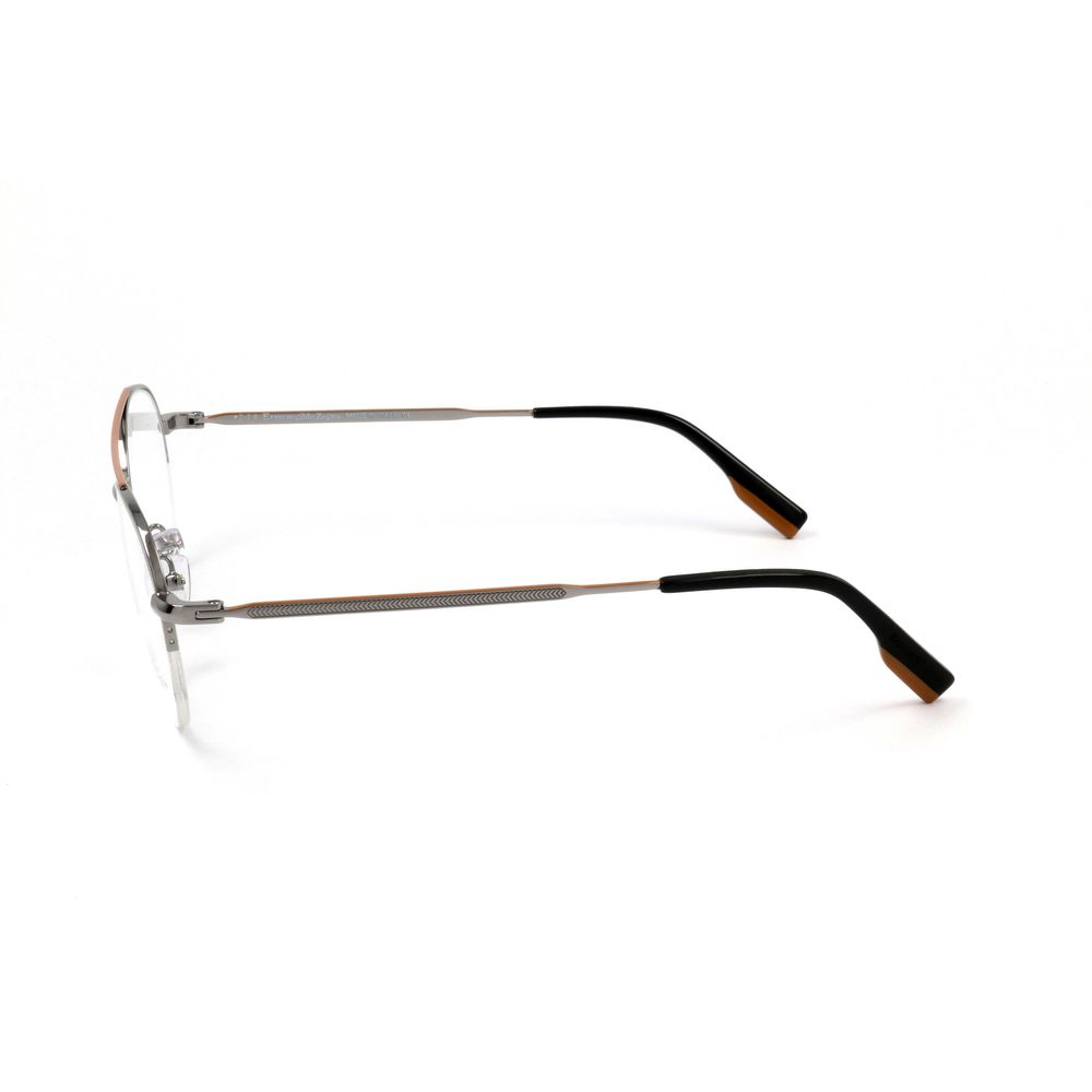 Ermenegildo Zegna Men's Optical Glasses – Gray Metal Frame, 51mm