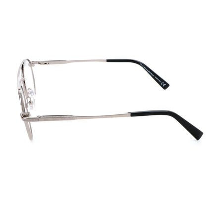 Ermenegildo Zegna Gray Metal Glasses – Square Frames, 50mm