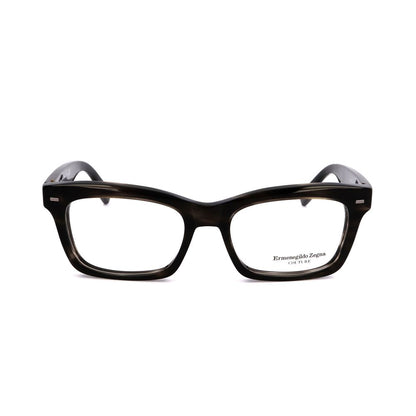 Ermenegildo Zegna Gray Acetate Glasses – Stylish Square Frames