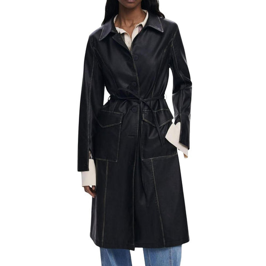 Desigual Black Polyurethane Coat - CHAQ_LILLY 25WWEW33