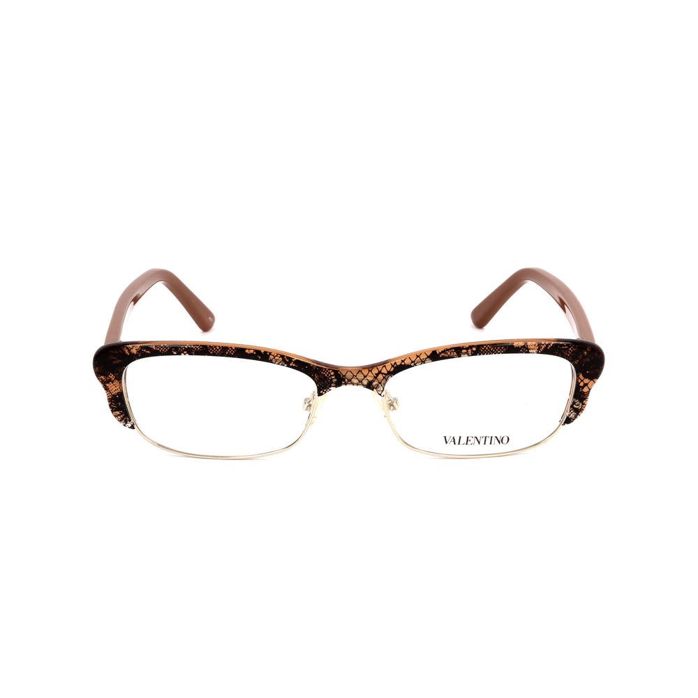 Valentino Women's Optical Glasses – Brown Metal Frame, 52mm