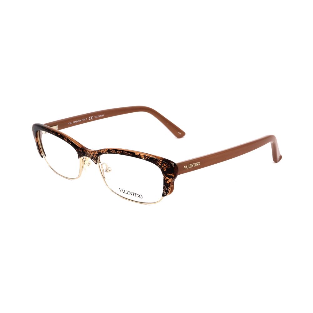Valentino Women's Optical Glasses – Brown Metal Frame, 52mm