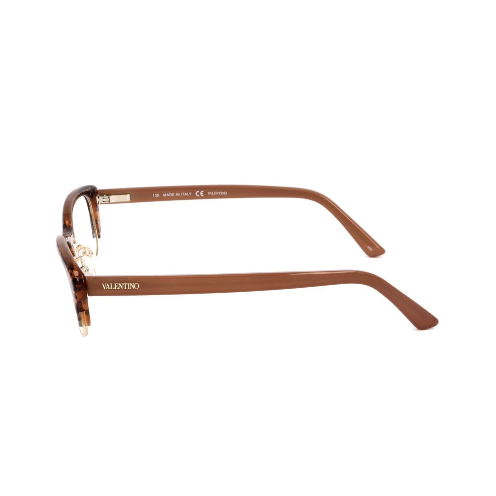 Valentino Women's Optical Glasses – Brown Metal Frame, 52mm