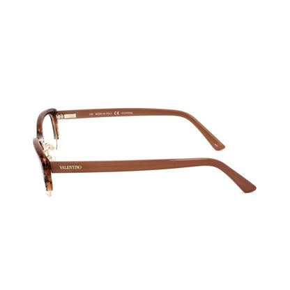 Valentino Women's Optical Glasses – Brown Metal Frame, 52mm