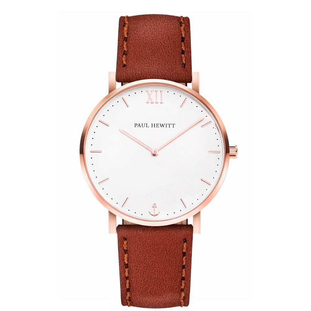 PAUL HEWITT Men’s Brown Leather Watch with Minimalist Style