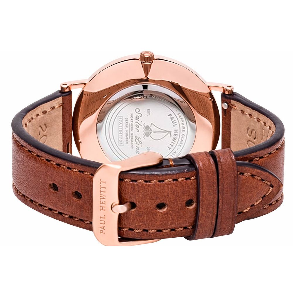 PAUL HEWITT Men’s Brown Leather Watch with Minimalist Style
