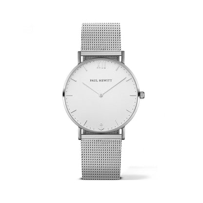 PAUL HEWITT Men’s Quartz Dress Watch, Stainless Steel, Grey
